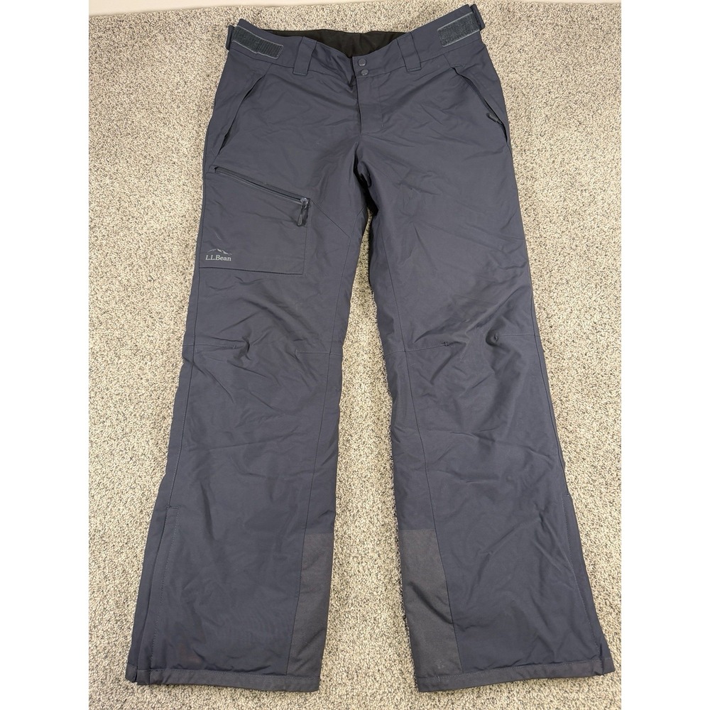 L.L. Bean Men's Medium Regular Navy Insulated Ski Snow Pants
